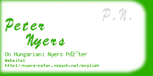 peter nyers business card